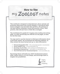 My Zoology Notes -Grades K-2