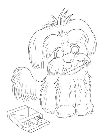 Goldy the Puppy Let's Color: Coloring Book